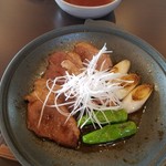 手打蕎麦 なか山 - 鴨の陶板焼き