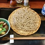 新橋ときそば - 鴨ざる、１５００円。