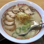 スガキヤ - 豚骨鶏白湯ラーメン　肉トッピング