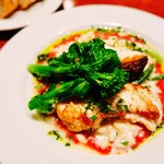 ル・リオン - 北海道産タラのポワレ ソーストマト 押麦リゾット添え