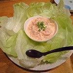 居酒屋ほっこり - 海老と挽肉のレタス包み