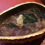 くろぎ - 金時草と茄子の吉野煮