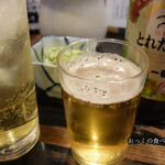 Ishii - 瓶ビール（大瓶）６５０円とレモンサワー４５０円で乾杯