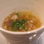 レンゲ - 真鱈と里芋、金華ハムのコンソメのとろみスープ
