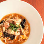 胡麻ポン酢あんかけ玉子とじうどん（温）