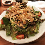 魚菜屋 常峰 - お肉たっぷりサラダ！