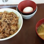 すき家 - 料理写真:牛丼（中盛）＋たまごセット