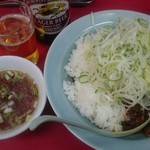 純レバ丼￥1100スープ付き