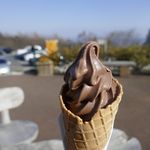 一夜城 ヨロイヅカ・ファーム - 今回はエクアドルのカカオ豆を使った「チョコレートアイス」380円を注文。