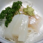 文福 - イシガレイとモンゴイカの刺身