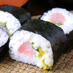 Bluefin tuna Sushi roll with green onions