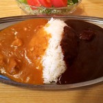 カレーの店 SPICE - エッグ入りポーク（甘口）ビーフ（中辛） \730