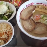 スガキヤ - プレミアムラーメン＋サラダセット