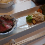 清澄の里 粟 - ローストビーフと湯葉
