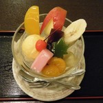 和風喫茶　志らみず - クリームあんみつ豆@700