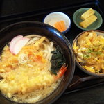 手打ちうどん　おけさ - 天ぷらうどんセット