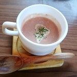 カフェ クウワ - 赤かぶのポタージュ(お惣菜プレートに付いてきます)