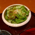 海鮮茶屋 一鮮 - 【2017.12.27(水)】週替り特撰ランチ(師走丼)1,058円の野菜サラダ