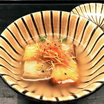 白 - 精進四菜:市松生麩焼揚げ出し