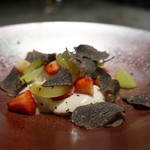 ete - トンカ豆のブランマンジェ トリュフがけアップ