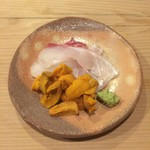 うを徳 - 明石 鯛 + 函館 馬糞雲丹