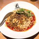 175°DENO 担担麺 - 【2017年12月】汁無／すごくシビれる＠850円、提供時。