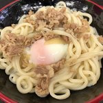 新町うどん - 2017.11.29  肉玉ぶっかけうどん 大