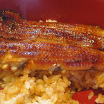 魚栄 - うな重中串に山椒ふりかけ喰らう