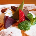 食彩工房 ムッシュMOIZUMI - ランチデザート（ガトーショコラ）