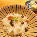 玄斎 - 干しエビの出汁で炊いたご飯