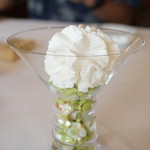 HAGI - 生木葉ファームの空豆、千葉の車海老と赤海胆。福島牛のコンソメのエスプーマ（2017/7）