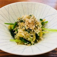 寿司 しながわ 葵 - 壬生菜のお浸し。