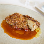 樅山果樹園のさくらんぼのソースとフォアグラ（2017/7）