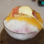 HAGI - 古山果樹園の桃を使ったかき氷（2017/7)