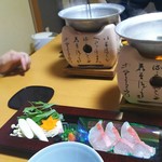 食べるお宿 浜の湯 - 金目鯛のしゃぶしゃぶ
