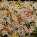 おけしょう鮮魚の海中苑 - 蟹のばらすし弁当1000円(1階店舗で買う)