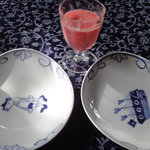 オーベルジュあかだま - 朝食：大島トマトのジュース