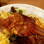 SPICY CURRY 魯珈 - 二種のカレー（限定カレー 骨付きマトンカラヒ＋魯珈チキンカレー）　リフト！