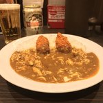 CoCo壱番屋 - チキソにこみ＋ズーチー＋2個カキフライ、ライス400g、2辛！