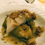 ペレグリーノ - 徳島のノドグロと北海道産無農薬のポロ葱のストゥファート