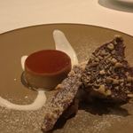 カーサ・デル・チーボ - 栗のプリン ラムレーズンのジェラート