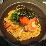 ここっと珈琲店 - きのこと明太子のパスタ