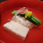 さ行 - 車海老真丈、白子豆腐の椀盛り