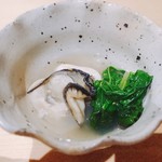 鮨 はしもと - 2017.12.  牡蠣と菜の花の煮浸し