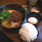 汁なし担々麺 階杉 - 汁なし担々麺（麺2玉、ごはんセット）