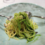 erre - パスタ2.仙鳳趾(せんぽうし)の牡蠣、ほうれん草/ムサシ農園 原木椎茸のタリオリーニ