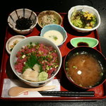 伊達路 - ねぎとろ丼定食(1,000円)