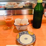 すし哲 - ビールとお通し