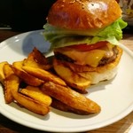 ジャストミート - チーズバーガー　オーロラソース（ランチ　ポテトドリンク付）　税込1188円