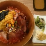 和牛＆Seafood　Micio（ミーチョ） - 和牛海鮮宝石丼特上￥2700肉増し￥500ご飯300g普通盛り❤